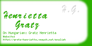 henrietta gratz business card